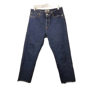 Levi's Wedgie Straight Raw Hem Jeans Sz 32